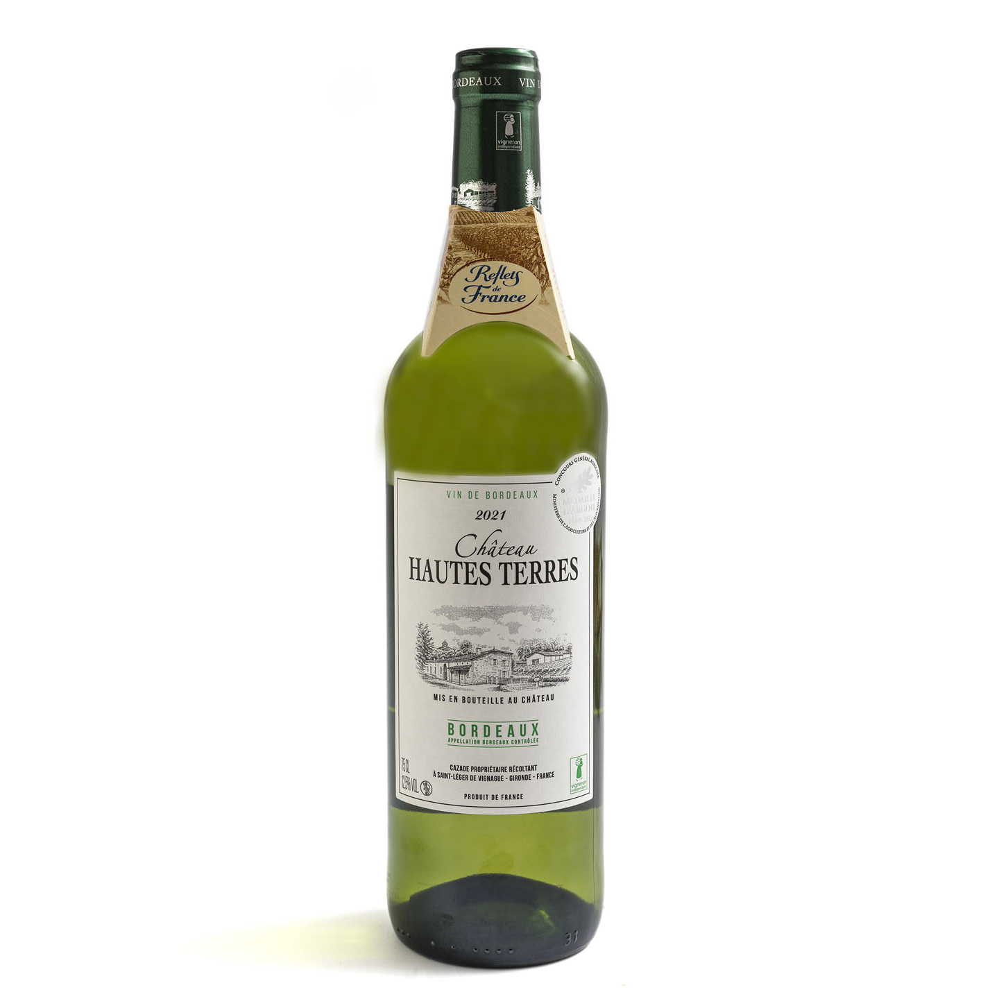 Vin Chteau Hautes Terres Blanc Reflets De France 0.75L