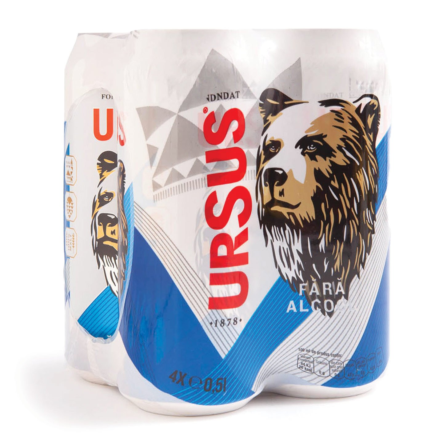 Bere fără alcool Ursus 4x0.5L, per pachet