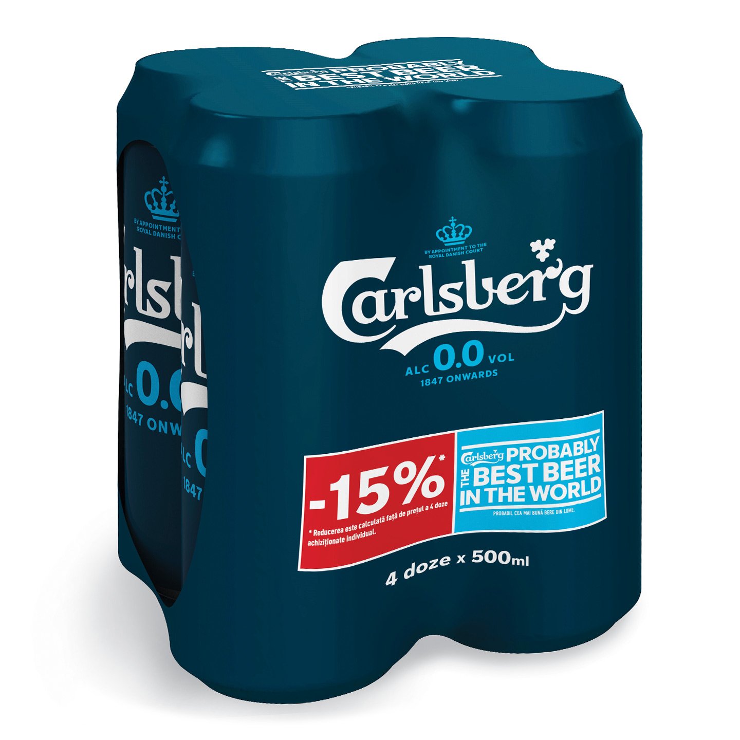 Bere fără alcool Carlsberg 4x0.5L, per pachet