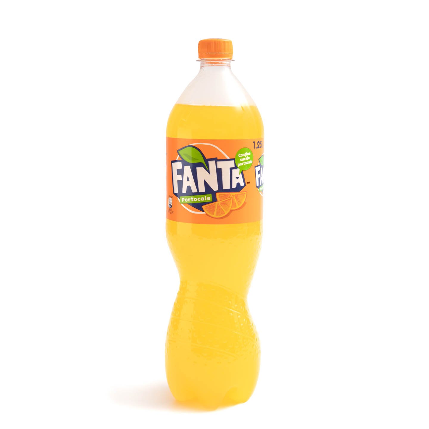 Băutură răcoritoare carbogazoasă cu suc de portocale / gust de struguri Fanta 1.25L