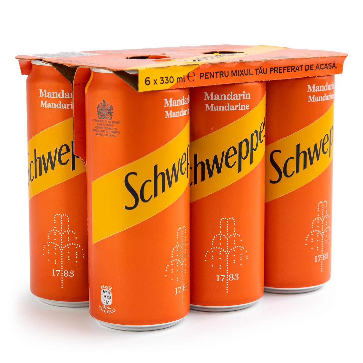 Băutură răcoritoare carbogazoasă Schweppes 6x0.33L, per pachet, diverse sortimente