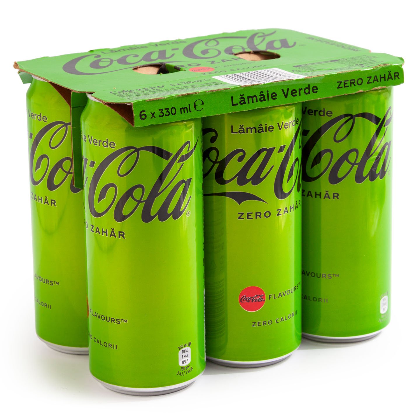 Băutură răcoritoare carbogazoasă Coca Cola Zero Lime 6x0.33L, per pachet