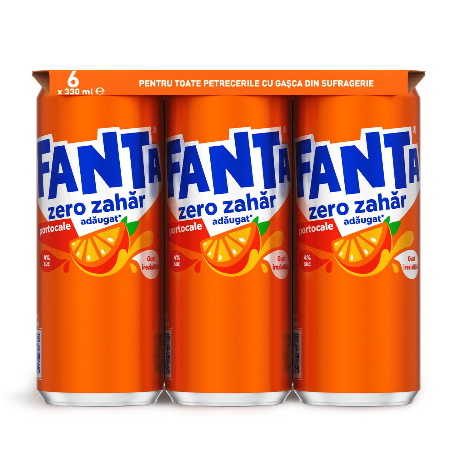 Băutură răcoritoare carbogazoasă Fanta Zero, 6x0.33L, per pachet