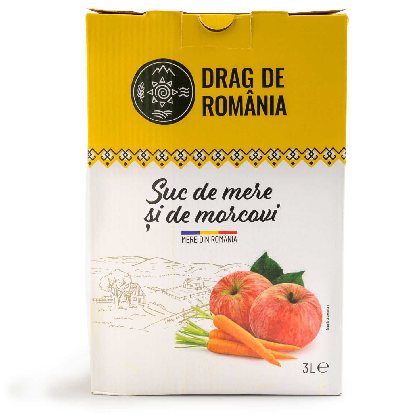 Suc de mere și morcovi Drag de România 3L
