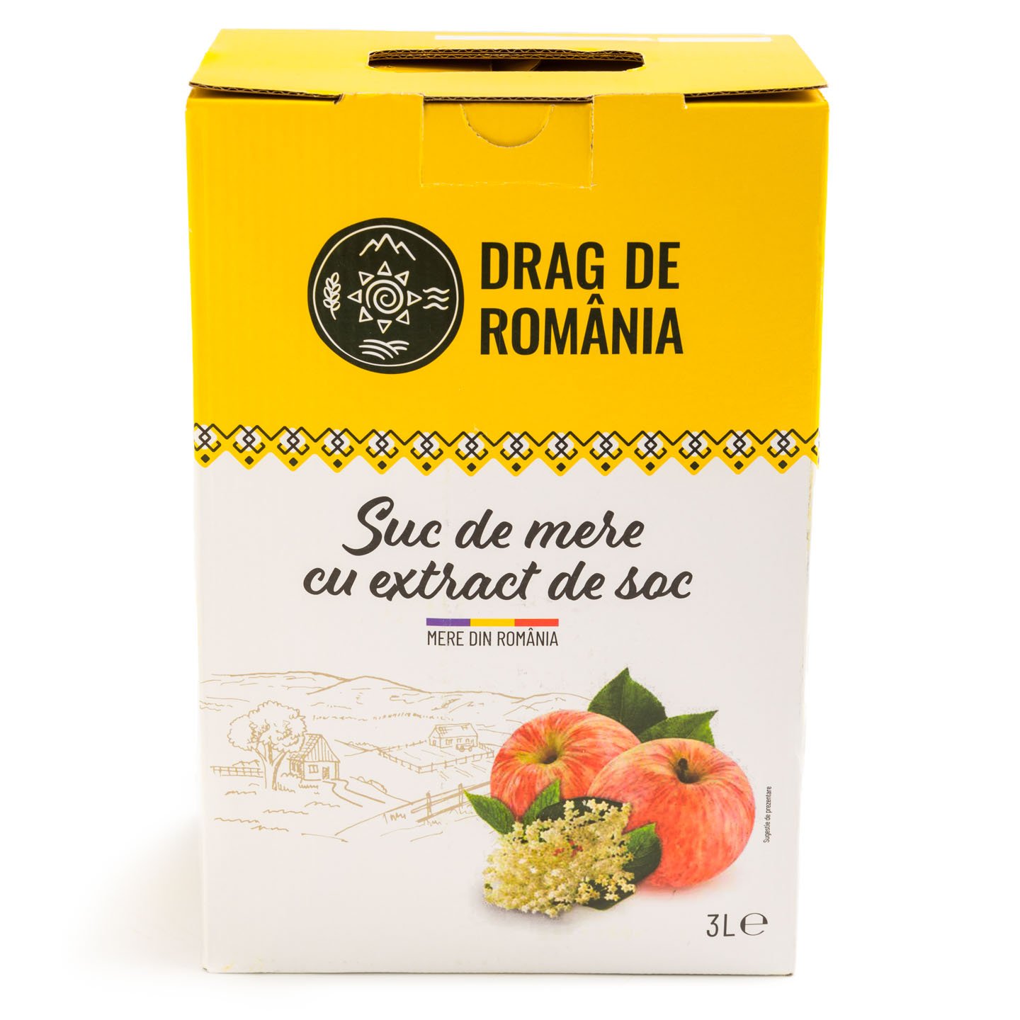 Suc de mere cu extract de soc Drag de România 3L