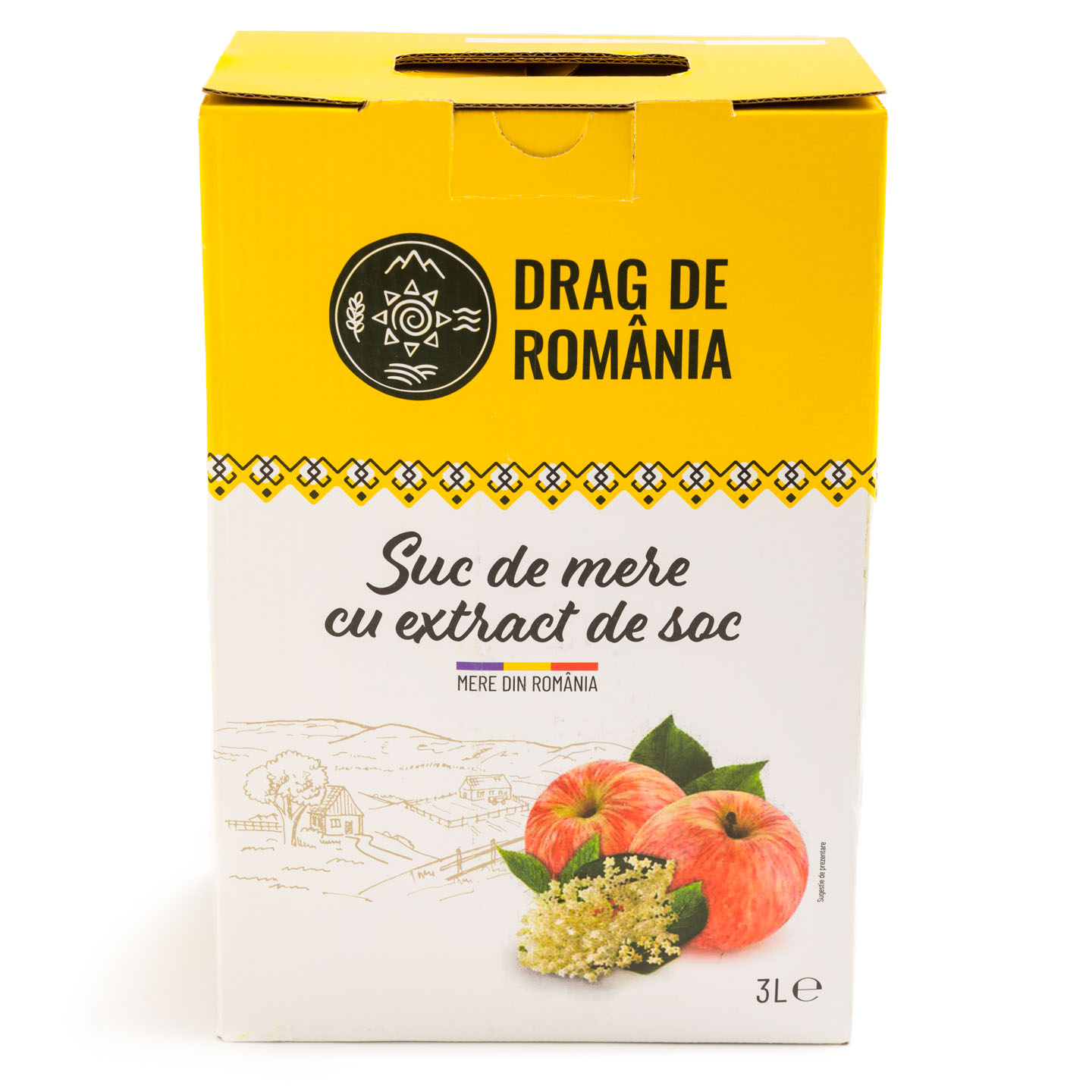Suc de mere cu extract de soc Drag De România 3L