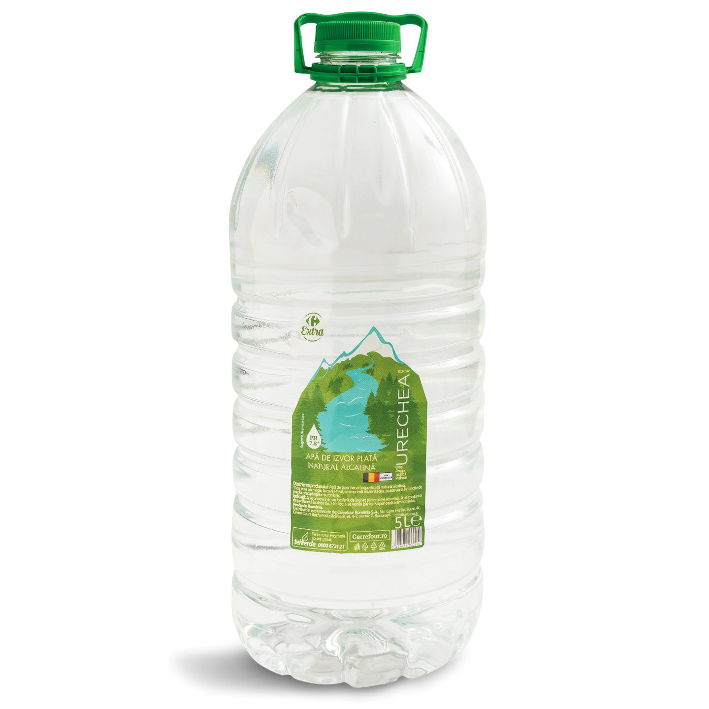 Apă de izvor, alcalină Carrefour Extra 5L