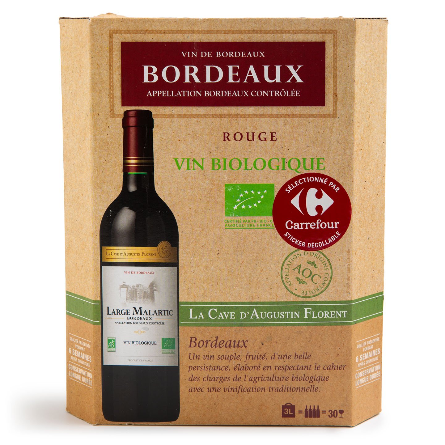Vin Roșu Bio La Cave d'Augustin Florent 3L