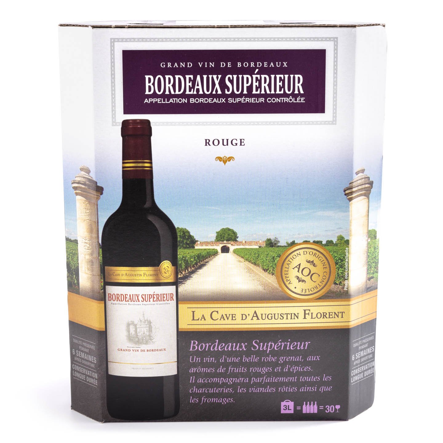 Vin Bordeaux Supérieur La Cave D'Agustin Florent 3L