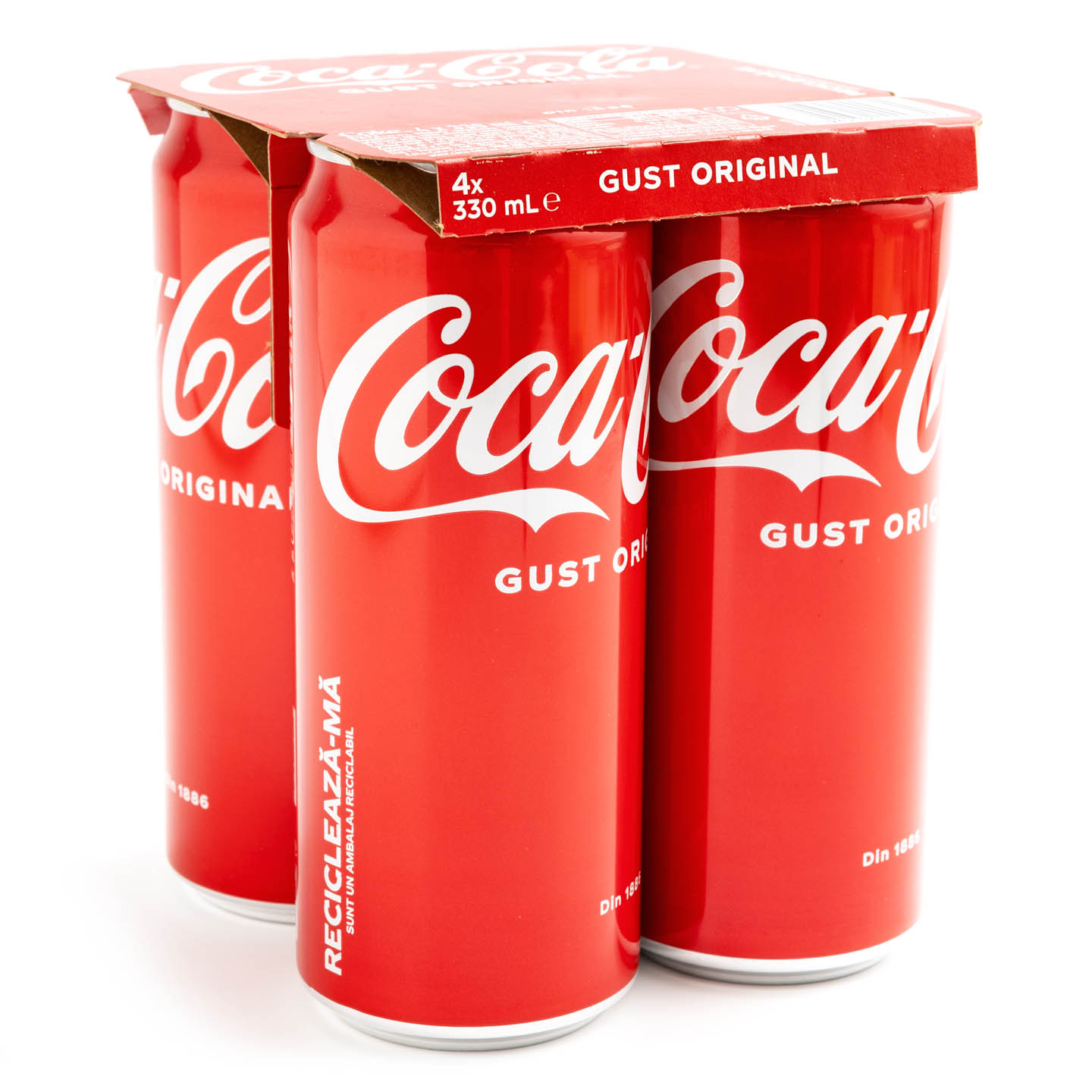 Băutură răcoritoare carbogazoasă Coca Cola Original 4x0.33L, per pachet