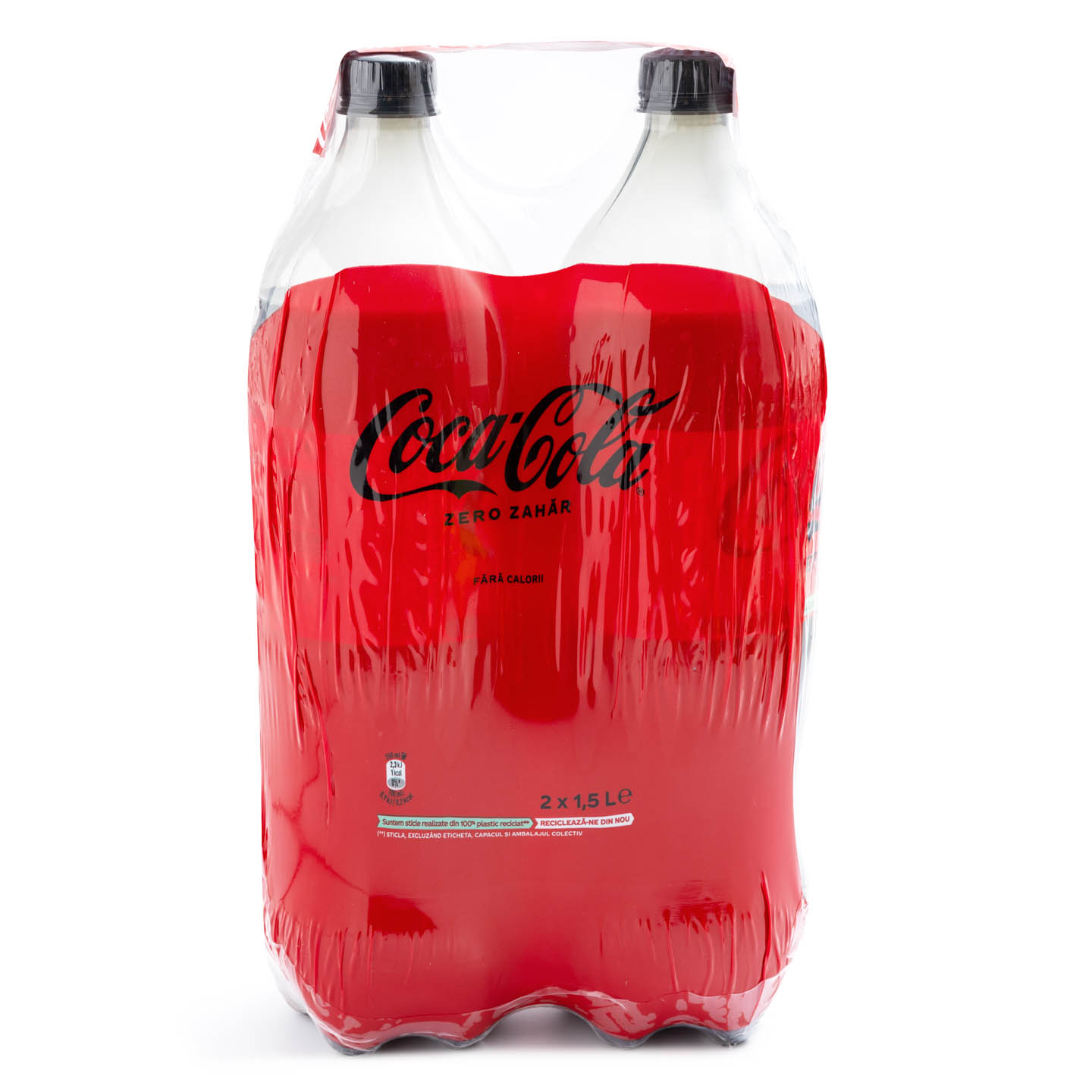 Băutură răcoritoare cabogazoasă  Coca Cola Zero 2x1.5L, per pachet