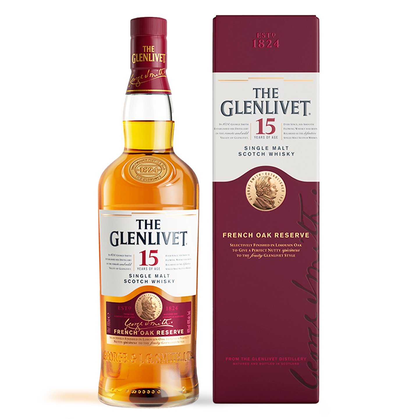 Whisky 15 YO Glenlivet 0.7L