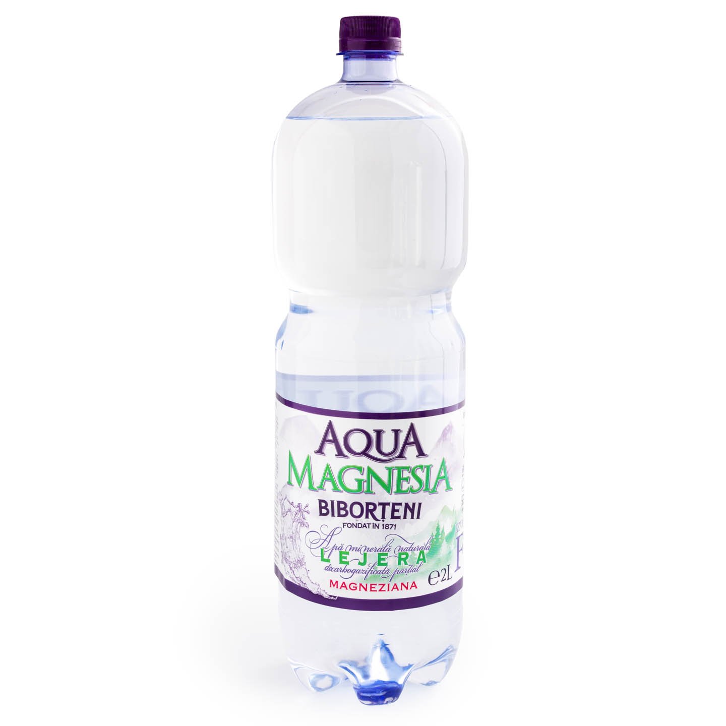 Apă minerală carbogazoasă / lejeră Biborțeni Magnesia 2L