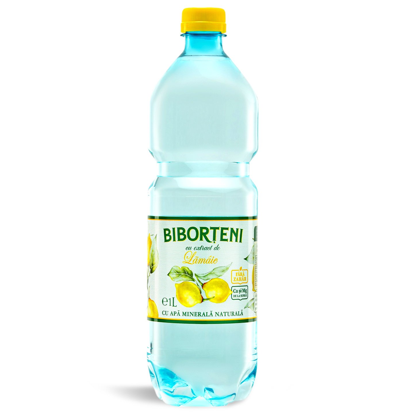 Apă minerală naturală cu lămâie/ fructe de pădure, Biborțeni 1L