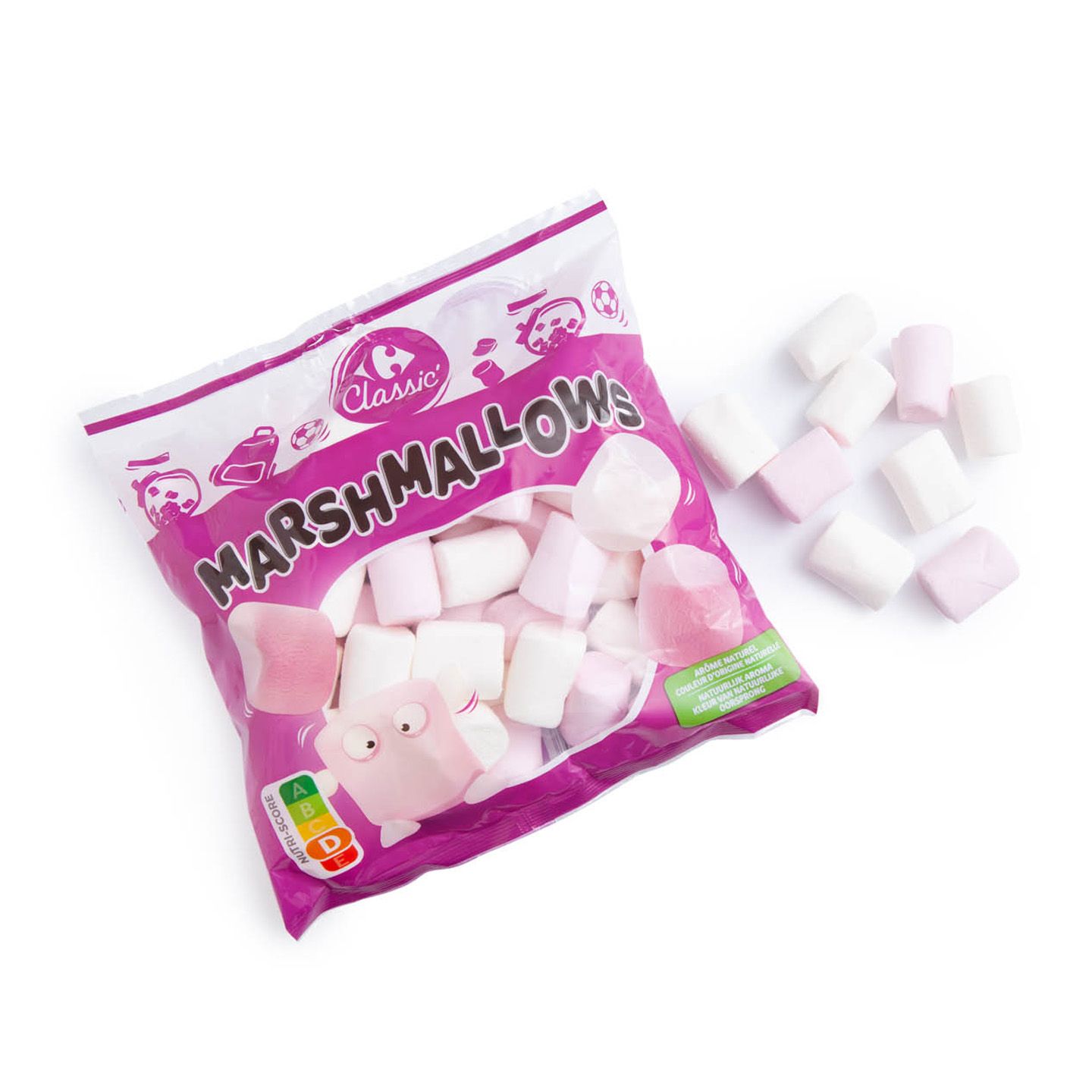 Gumă de mestecat marshmallow, Carrefour 300g