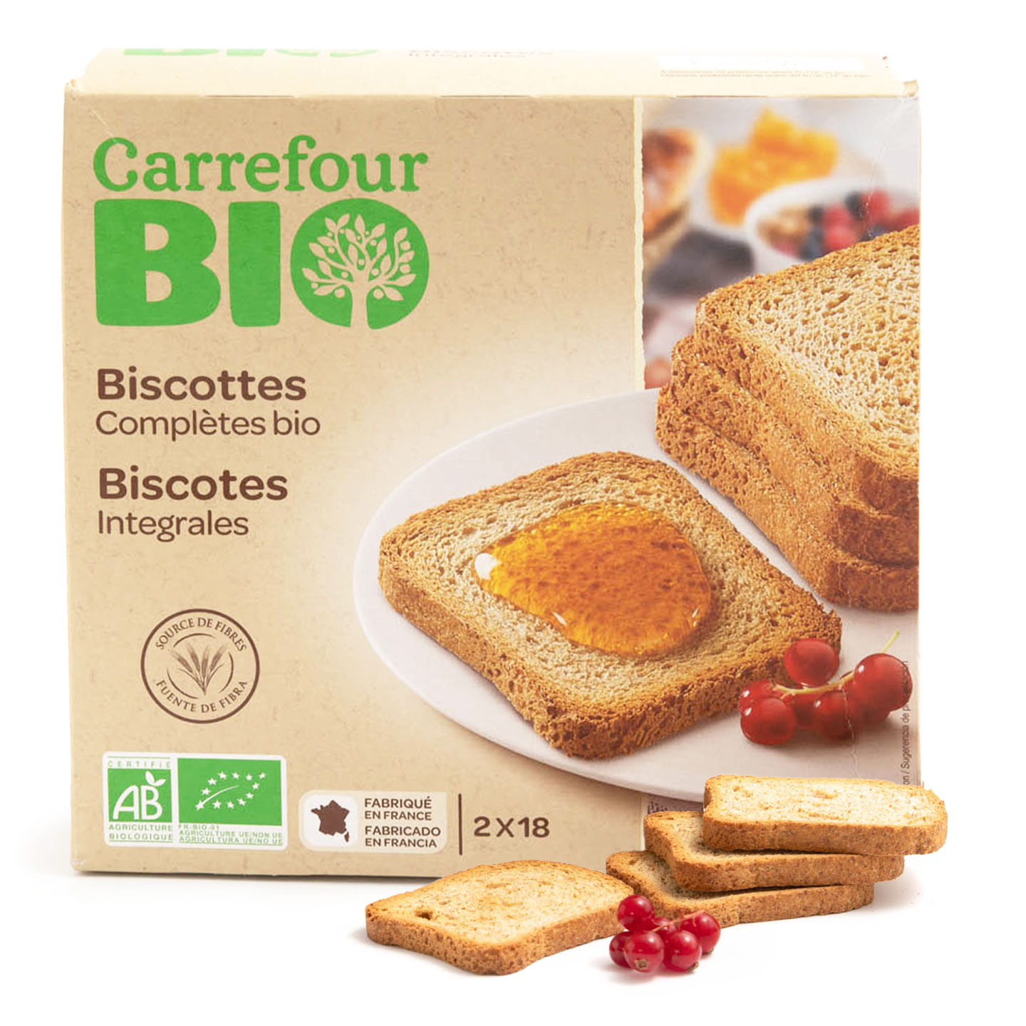 Pâine prăjită Carrefour Bio 300g