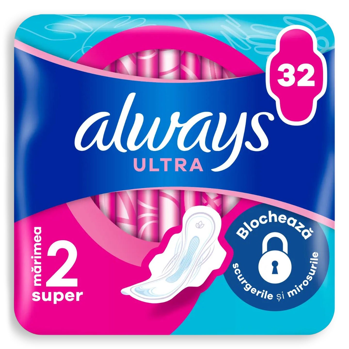Absorbante Always Ultra Super, 32 bucăți