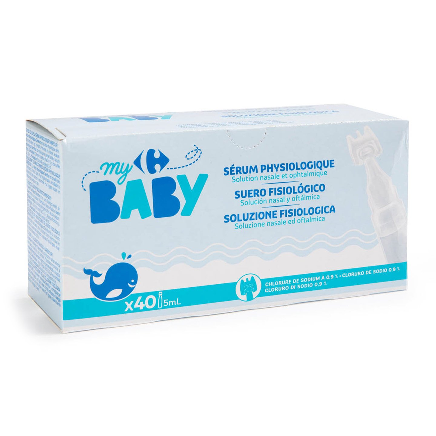 Ser fiziologic Carrefour Baby 40x5ml, per pachet