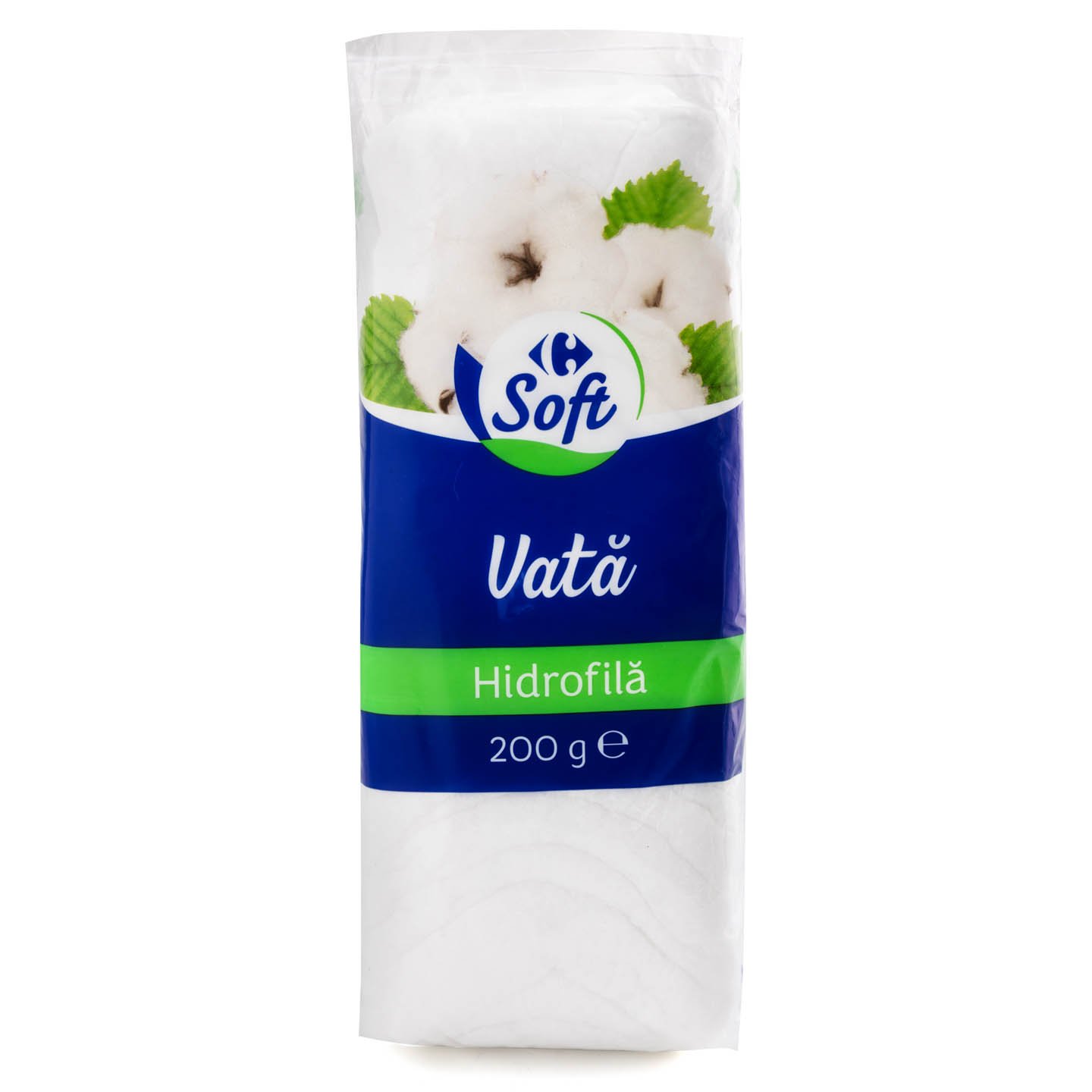 Vată hidrofilă Carrefour Soft, 200g