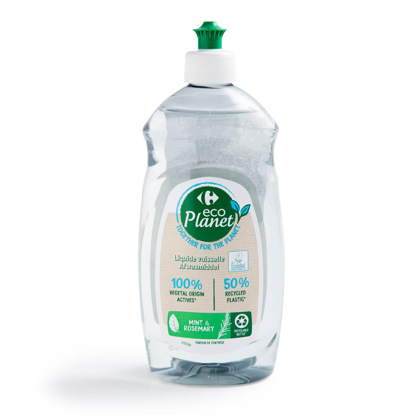 Detergent de vase cu parfum de rozmarin / migdale Carrefour Eco Planet 500ml