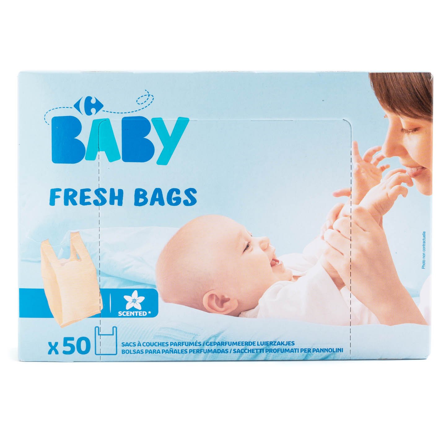 Pungi pentru scutece Carrefour Baby 50 bucăți
