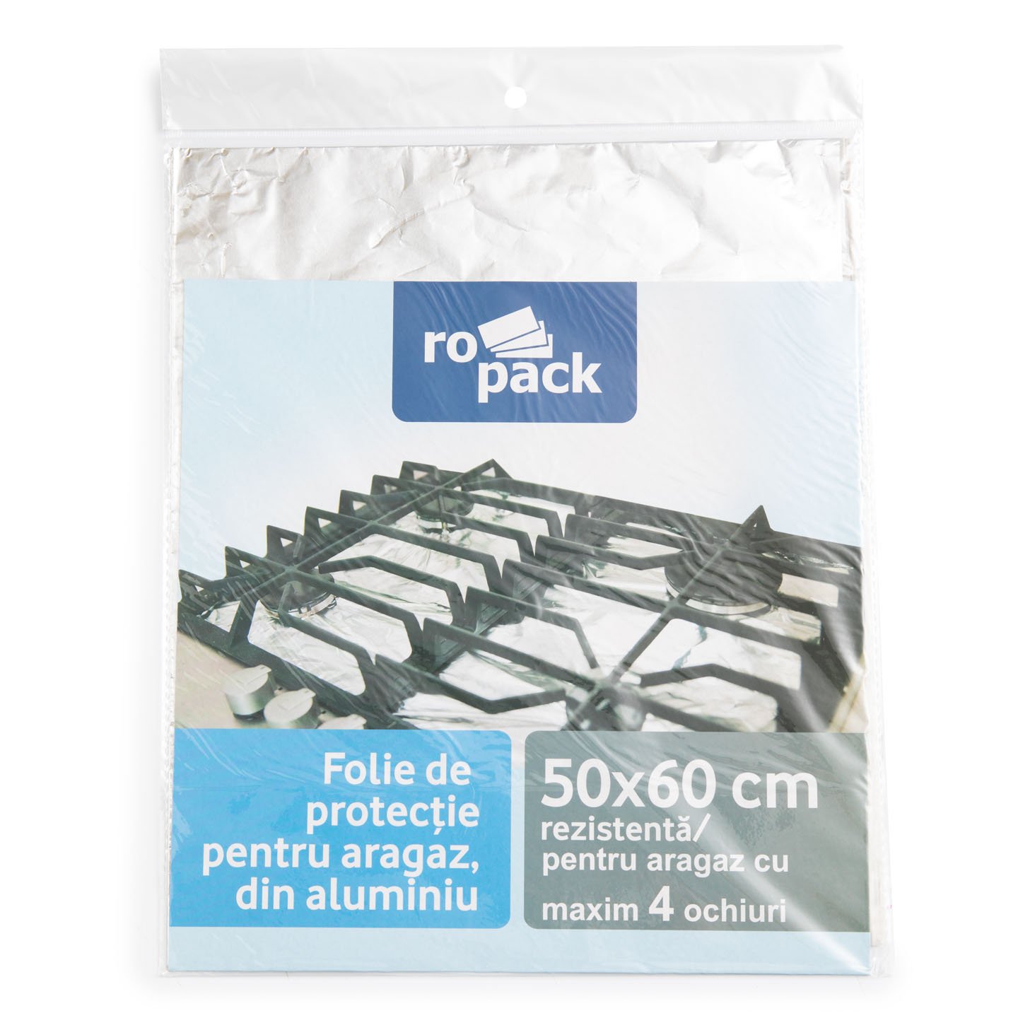Folie de protecție pentru aragaz,din aluminiu Ro Pack 50cm x 60cm