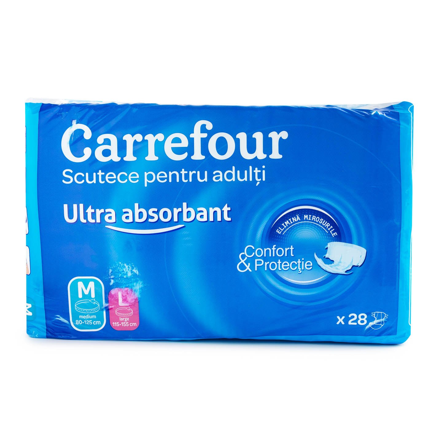 Scutece pentru adulți medium Carrefour 28 buc