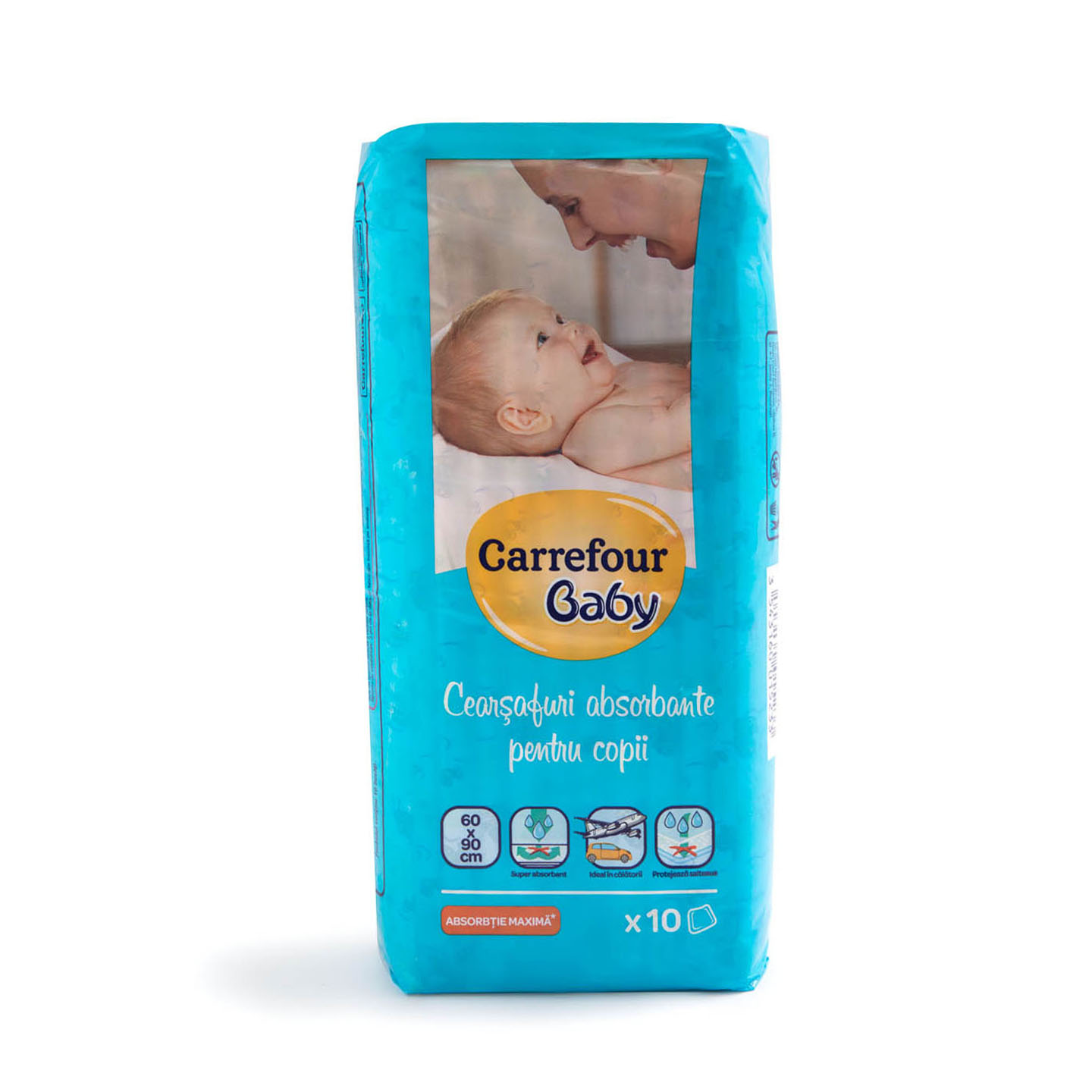 Păturică absorbantă bebe, Carrefour Baby 10 bucăți