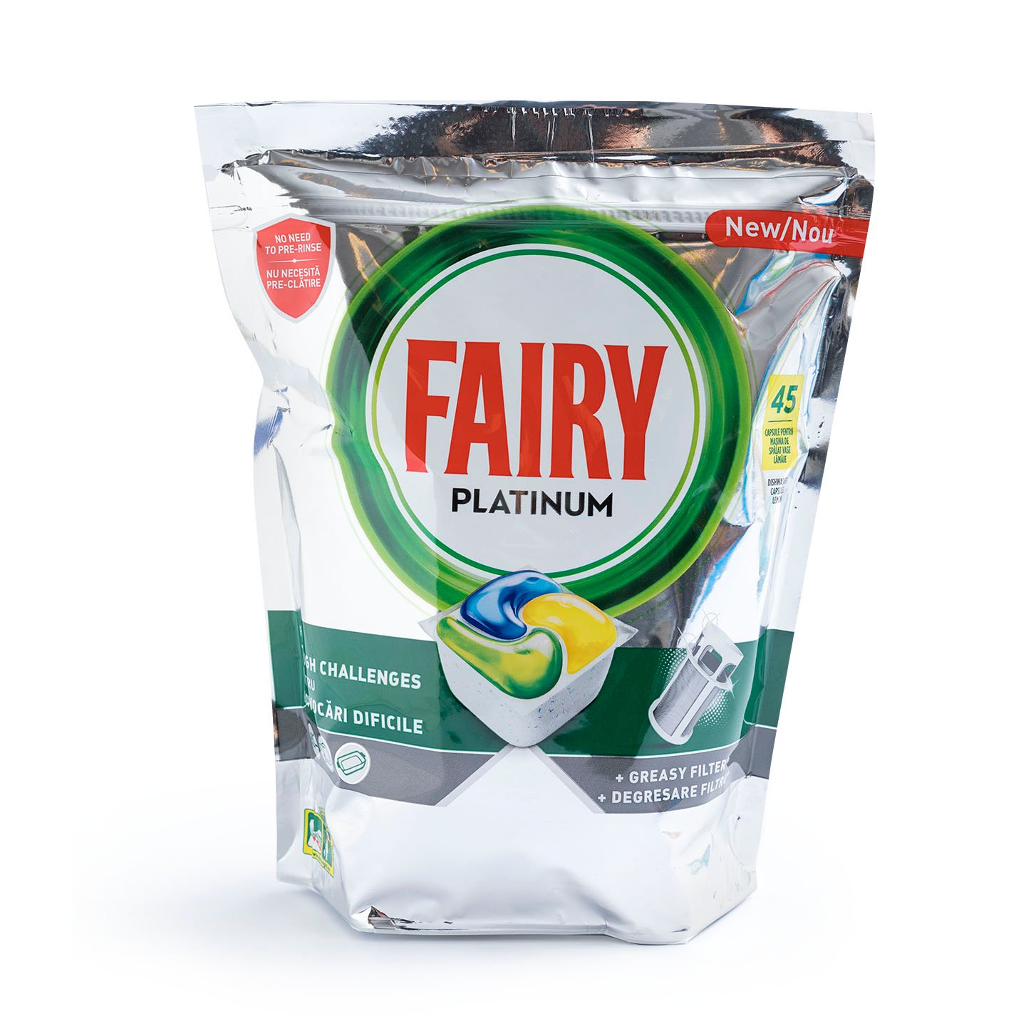 Detergent automat pentru mașina de spălat vase Fairy Platinum 45 bucăți