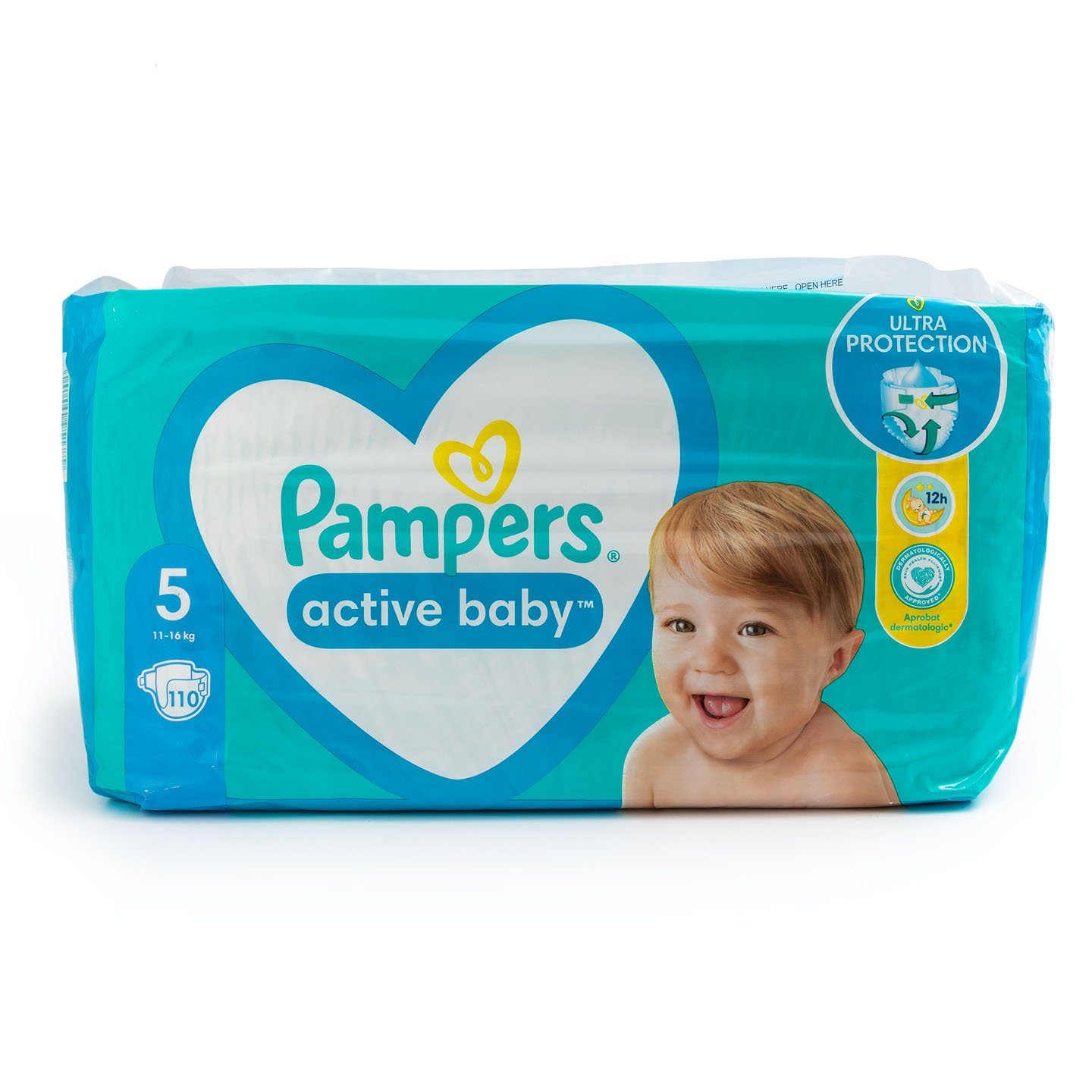 Scutece Active Baby Mega Pack, mărimi 3 / 4 / 5 / 6 Pampers 96 bucăți / 110 bucăți / 132 bucăți / 152 bucăți