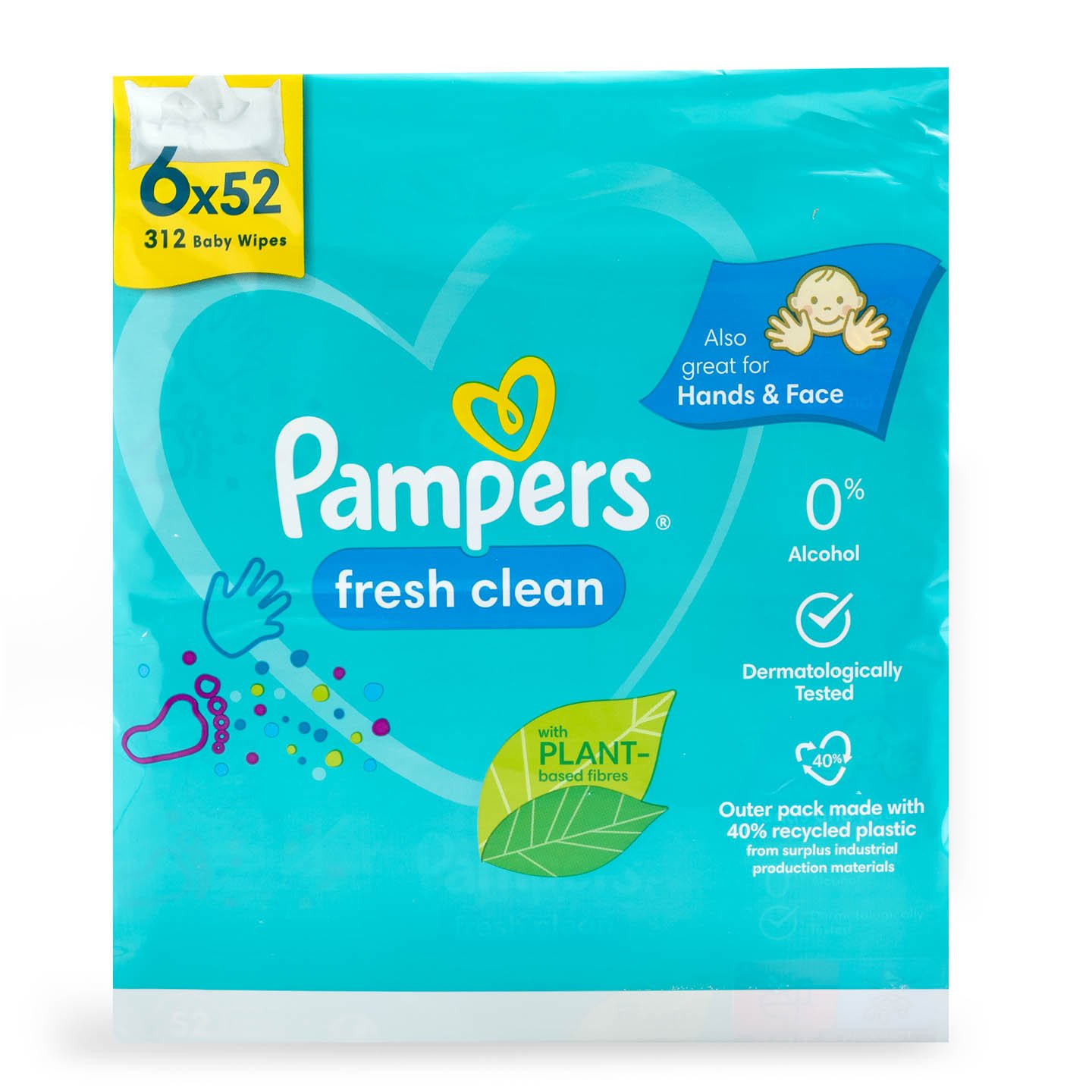 Șervețele umede Fresh Clean Pampers 6x52buc.