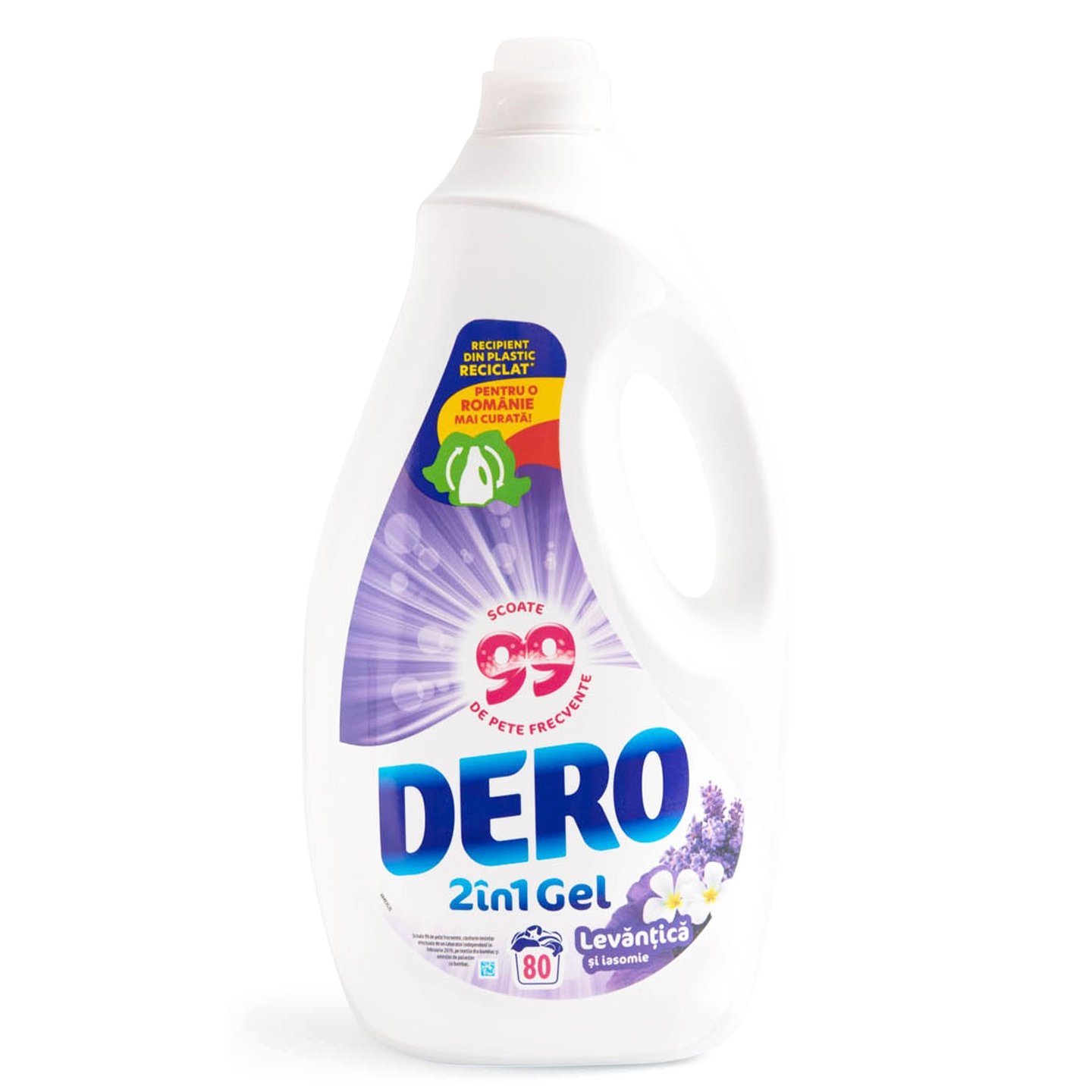 Detergent automat gel 2în1 Levănțică&Iasomie Dero 4L