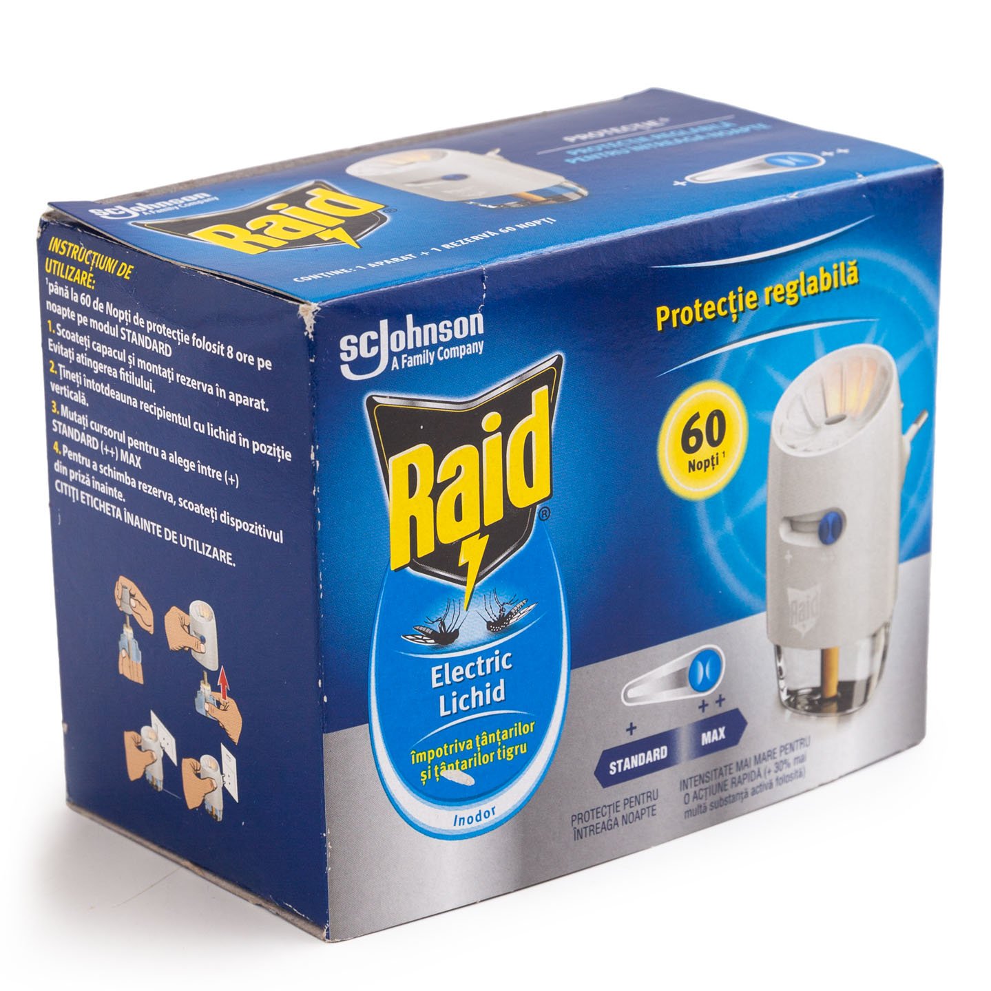 Aparat electric lichid cu intensitate reglabilă Raid 36ml