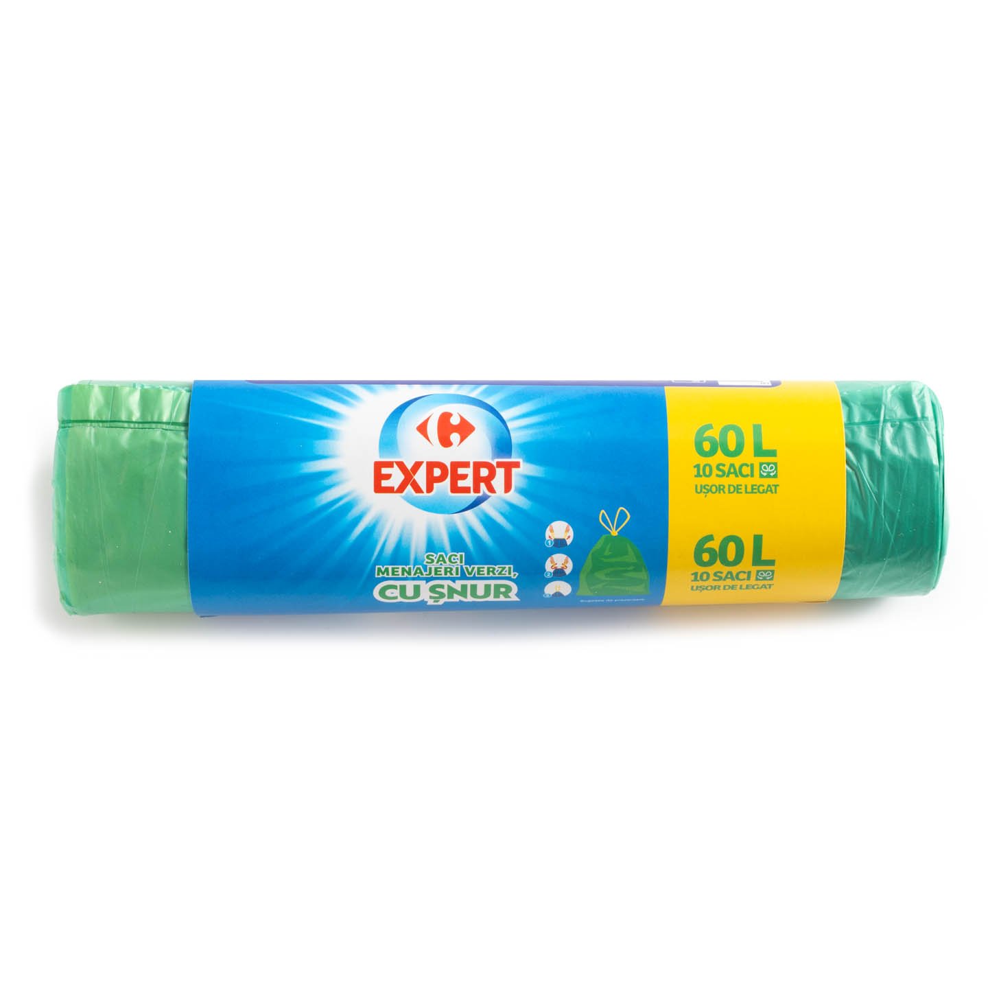 Saci menajeri Carrefour Expert 60L, 10 bucăți