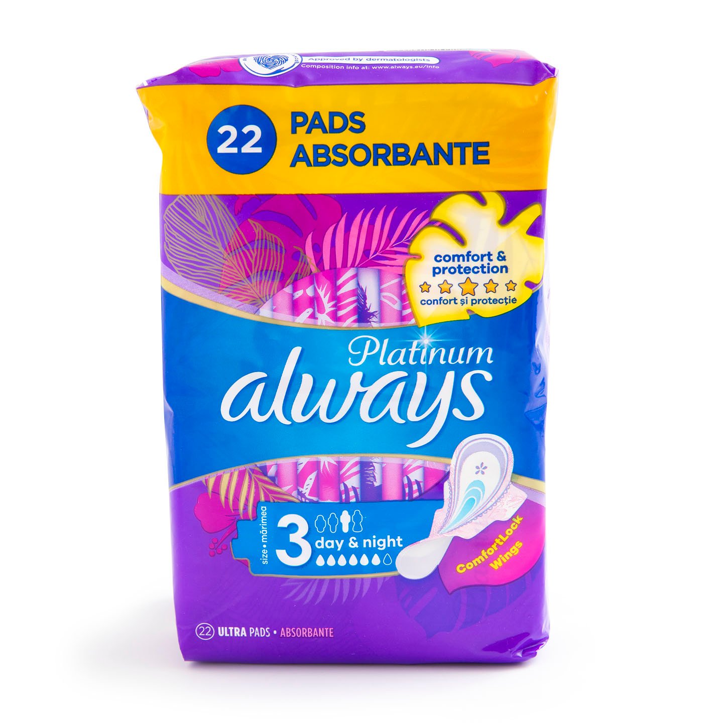 Absorbante Always Platinum Night, mărimea 3, 22  bucăți