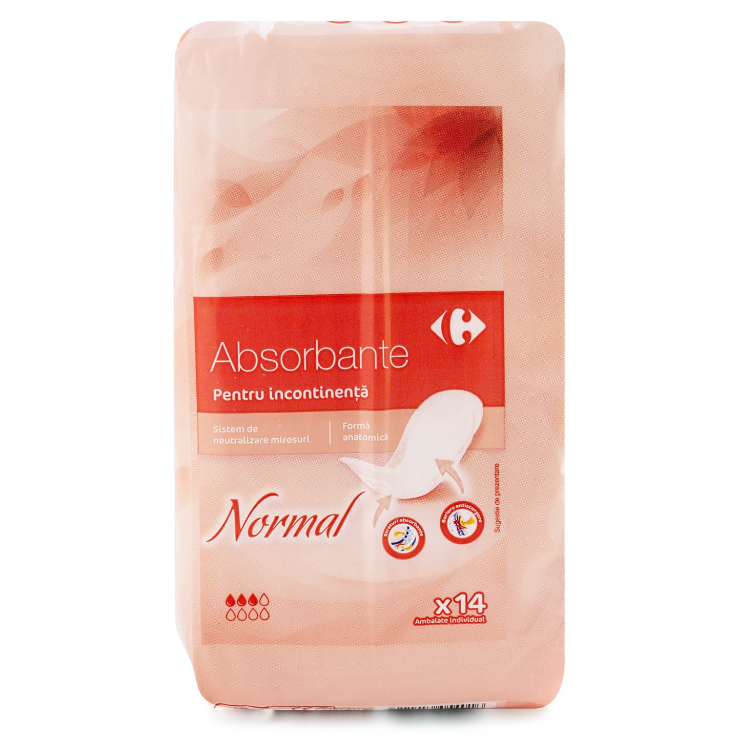 Absorbante incontinență Carrefour, normal, 14 buc.