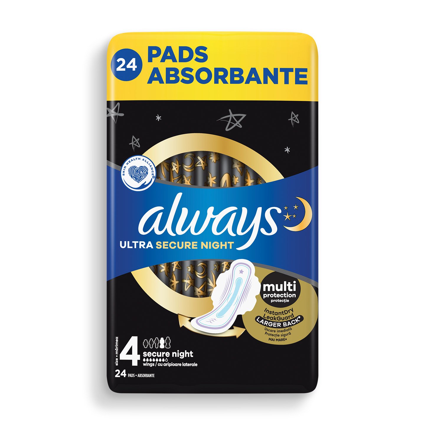 Absorbante Always Ultra Secure Night with wings 24  bucăți