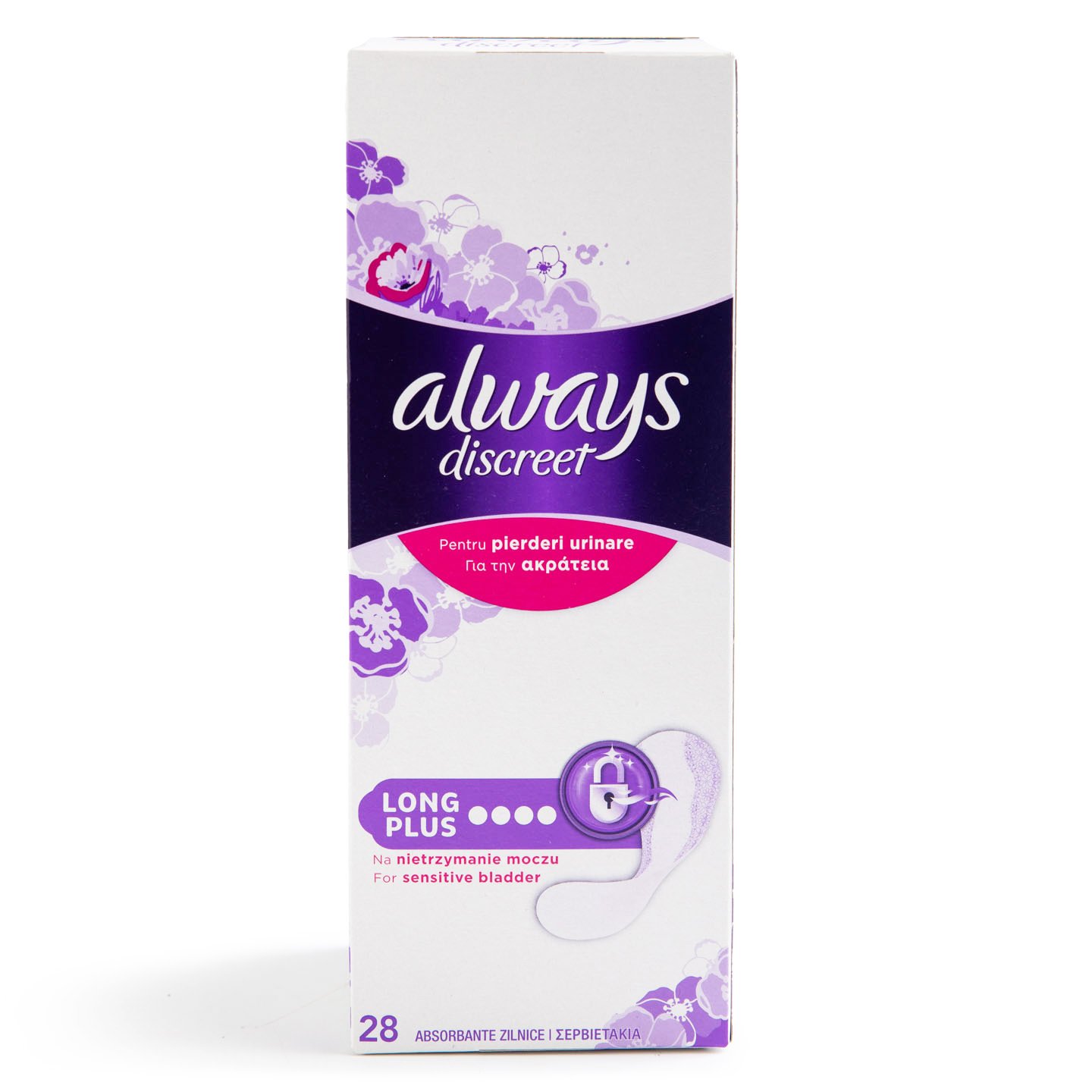 Absorbante zilnice pentru incontinență Long Plus Always 28 bucăți