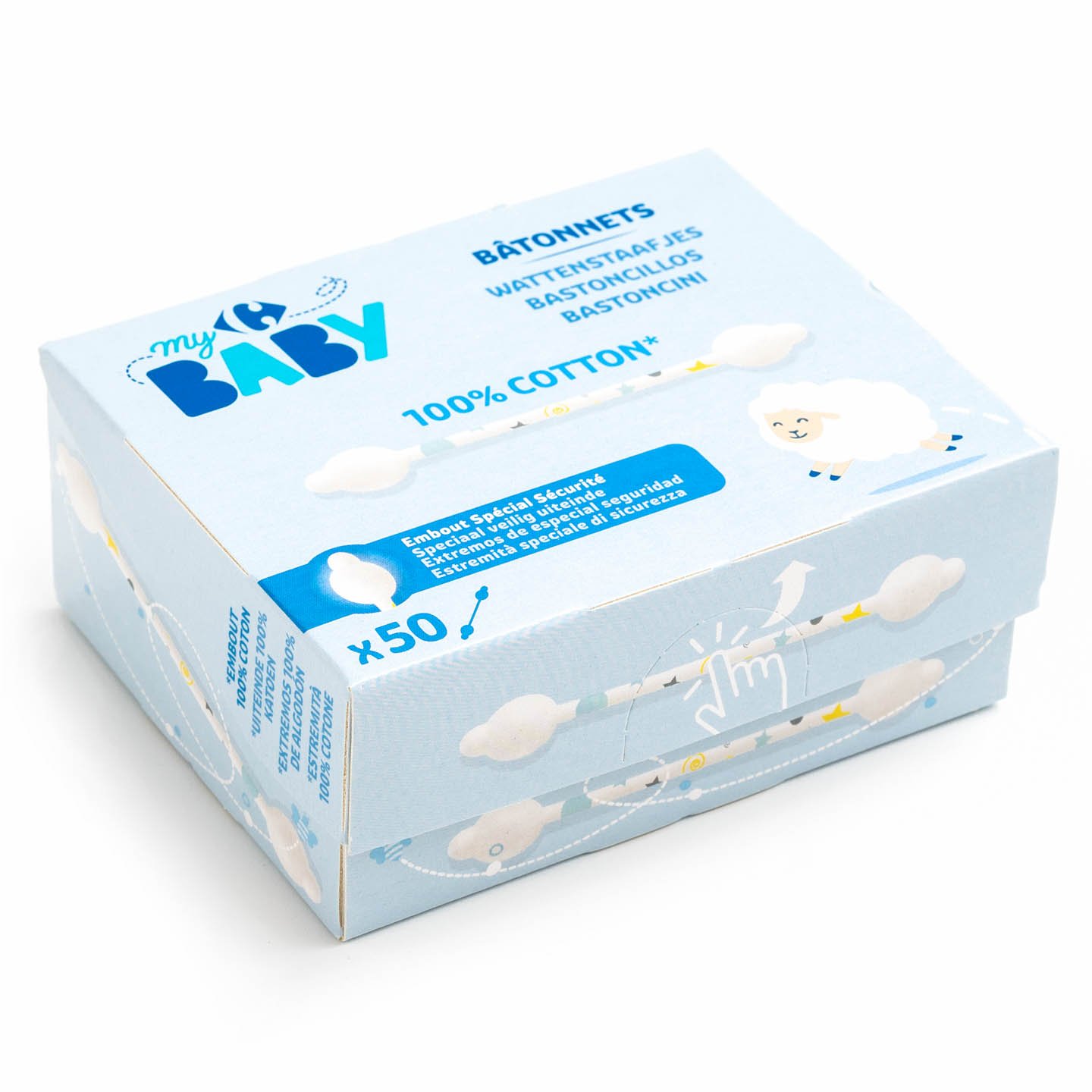 Bețișoare pentru urechi Carrefour Baby 50 bucăți