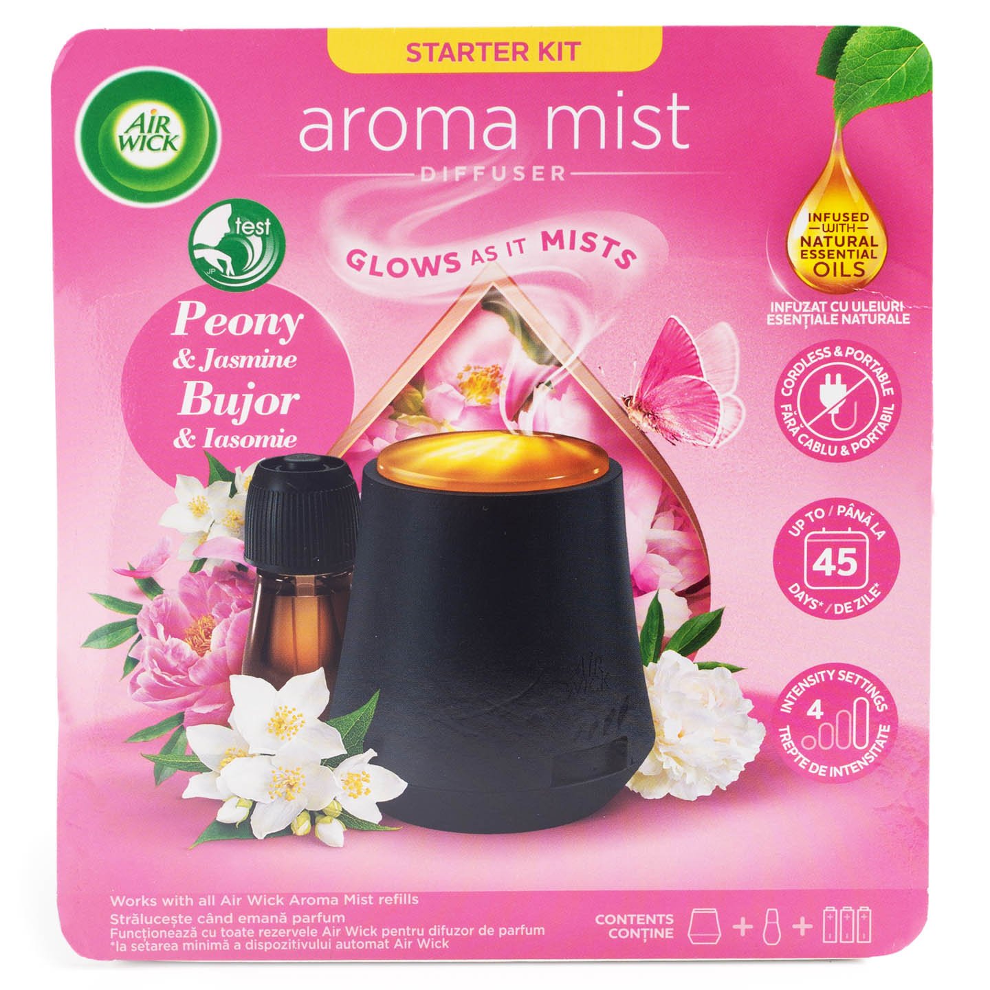 Difuzor de parfum cu uleiuri esențiale Echilibru / Happiness Air Wick 20ml
