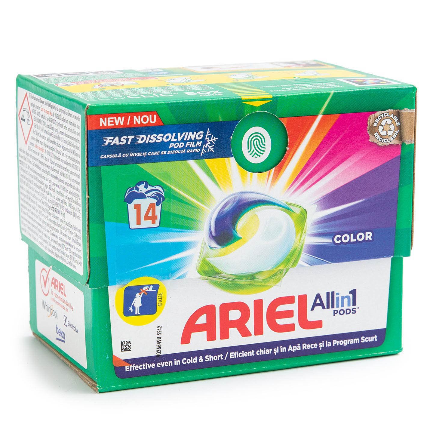 Detergent automat capsule Ariel 12 bucăți / 14 bucăți
