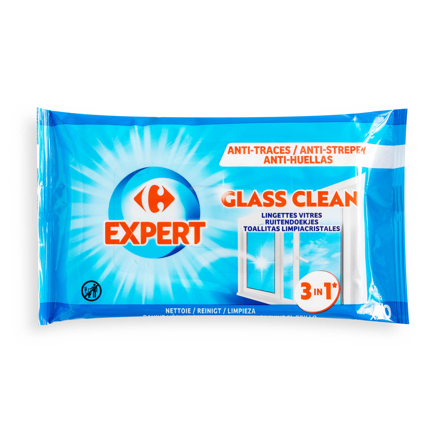 Șervețele pentru geamuri Carrefour Expert 20 bucăți