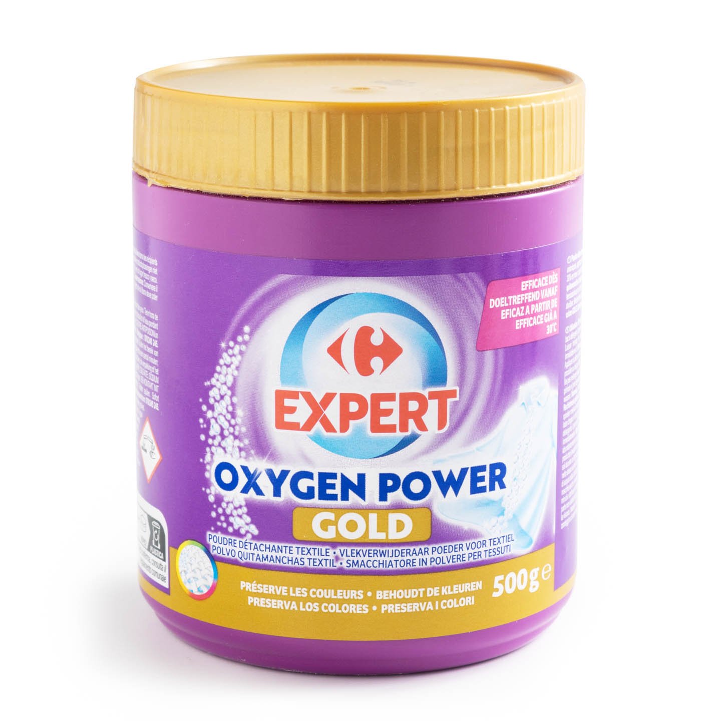 Pudră pentru îndepărtarea petelor Oxygen Power Gold, rufe colorate Carrefour Expert 500g