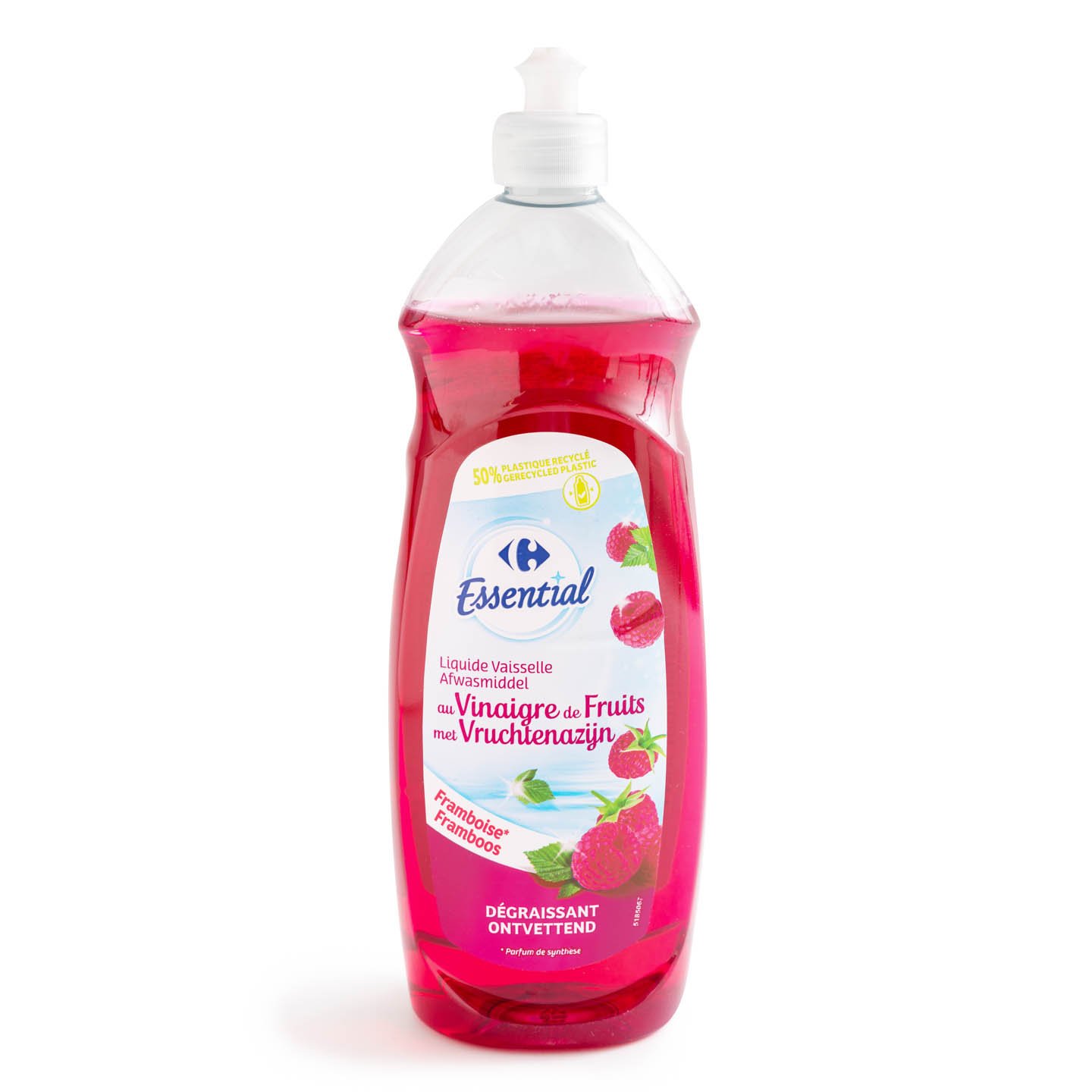 Detergent de vase Zmeură / Grapefruit Carrefour Essential 750ml