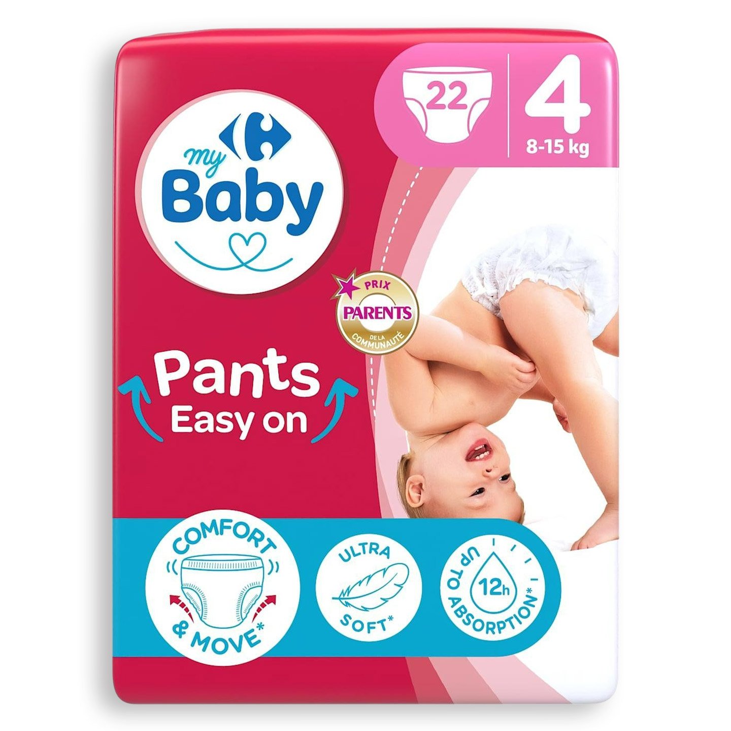 Scutece chiloțel, mărimea 4 Carrefour Baby 22 bucăți