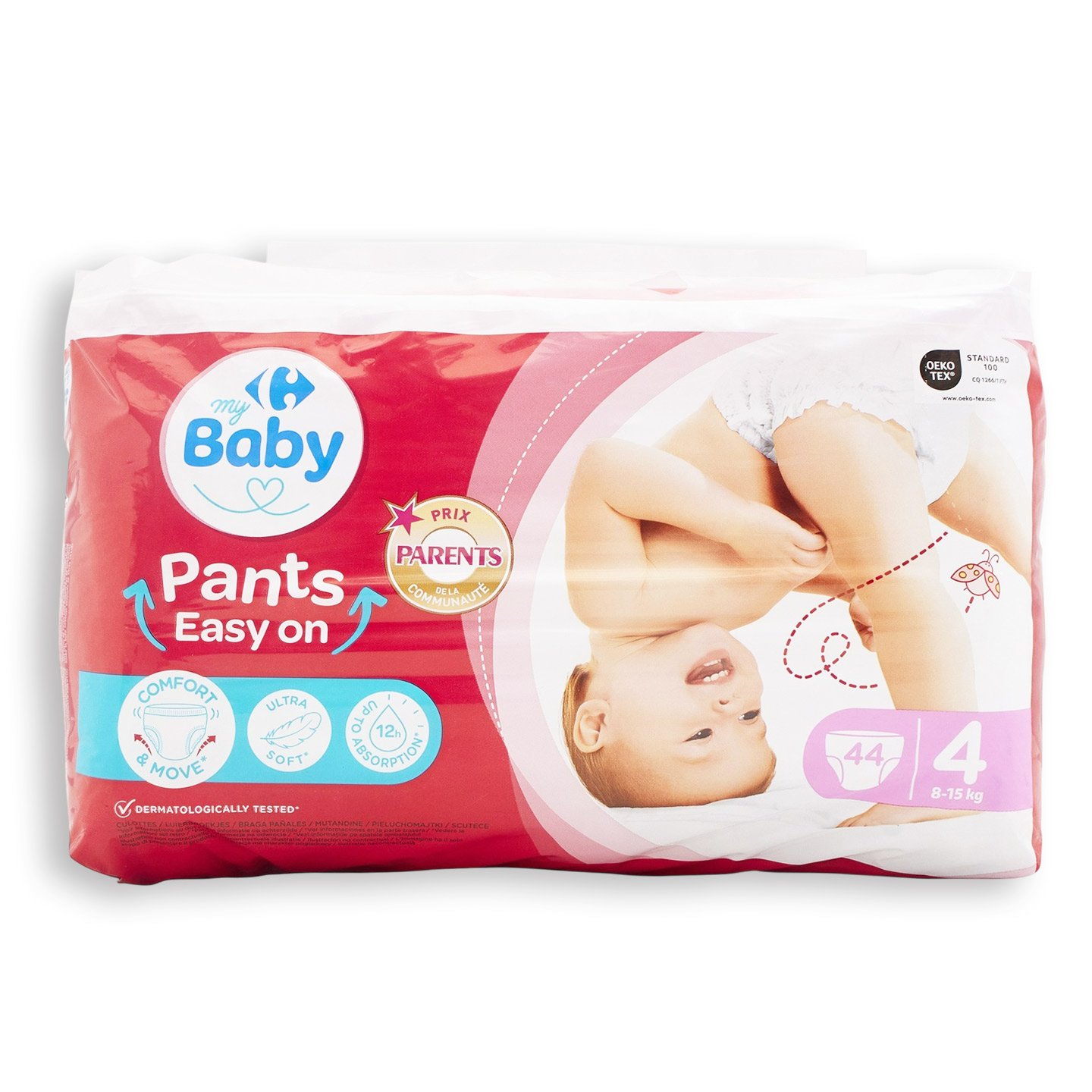 Scutece chiloțel, mărimea 4 Carrefour Baby 44 bucăți