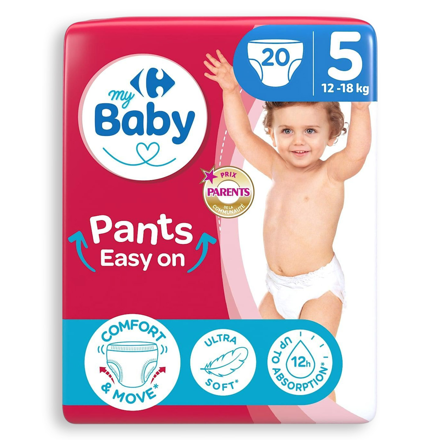 Scutece chiloțel, mărimea 5 Carrefour Baby 20 bucăți