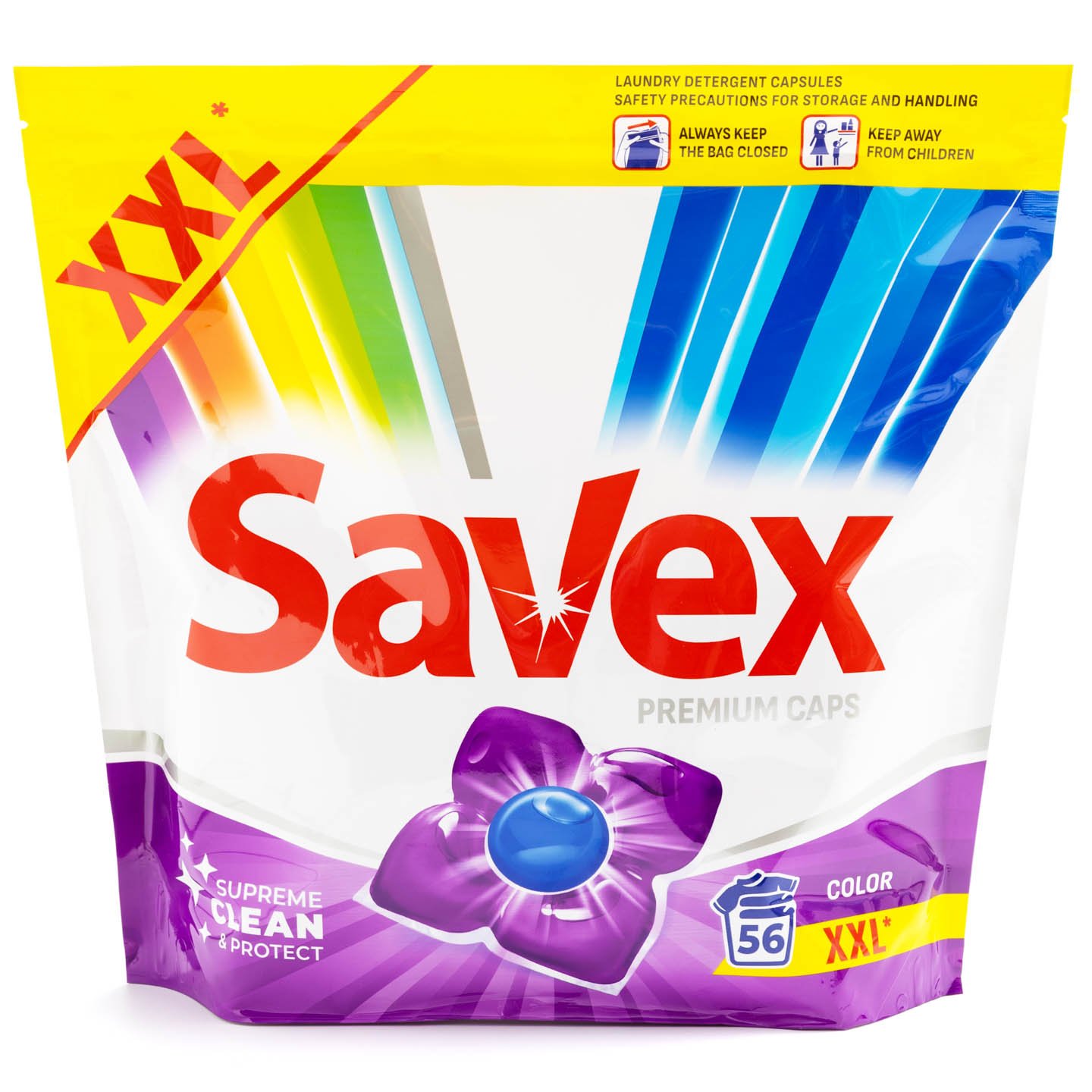 Detergent automat capsule Color / Fresh Savex 56 bucăți