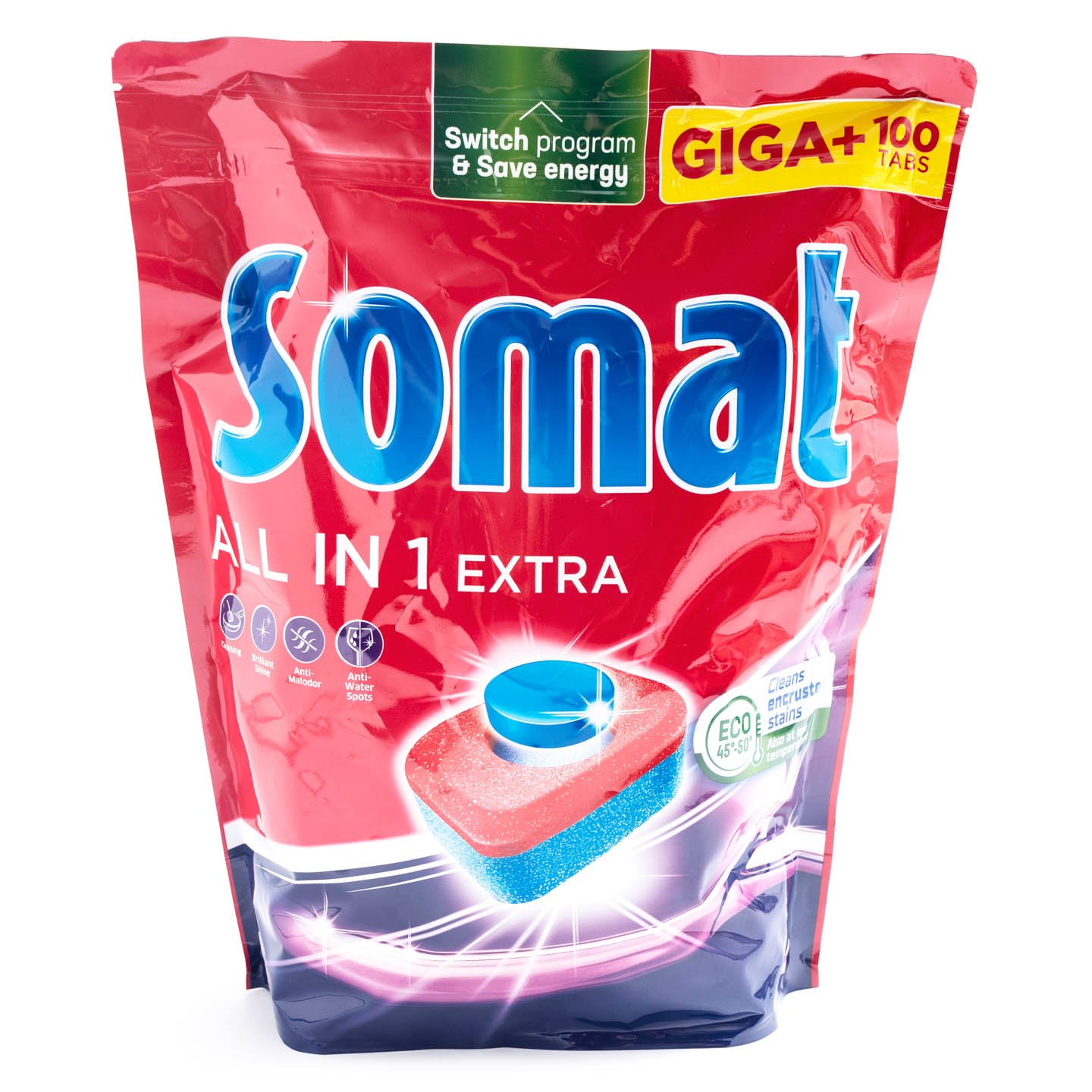 Detergent pentru mașina de spălat vase All in One Extra Somat 100 bucăți