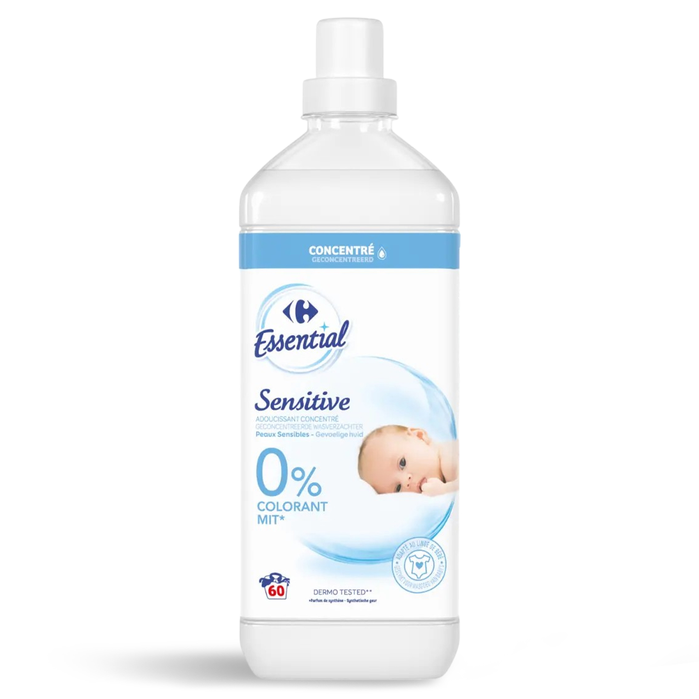 Balsam concentrat de rufe Sensitive Carrefour Essential 1.5L